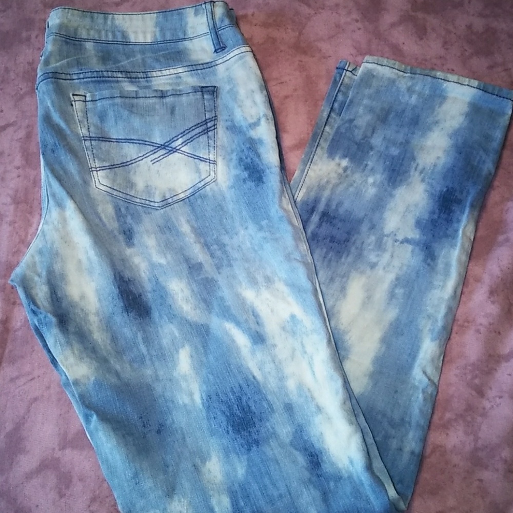 Retro Aeropostale TYE DYE Jeans Stylish Festival Fun! Stretch Lady's 11/12